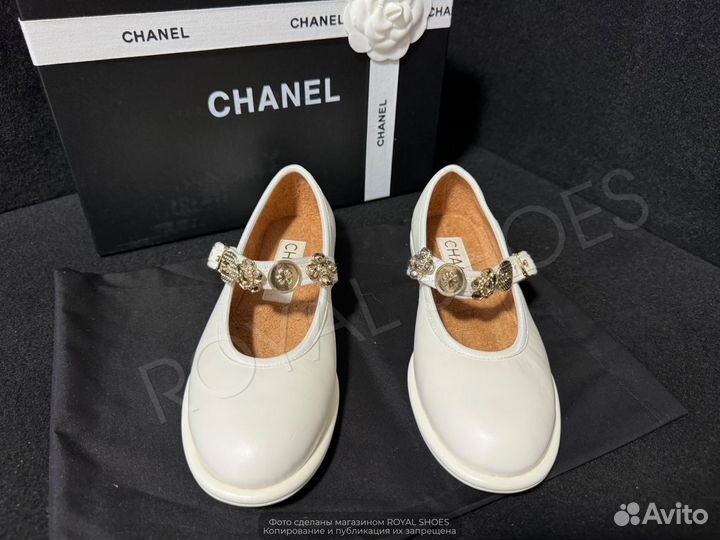 Балетки босоножки женские Chanel