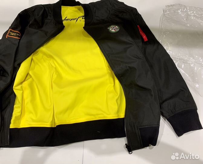 Бомбер Cyberpunk 2077 черный/желтый