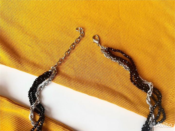 Колье с сердцем серебряное