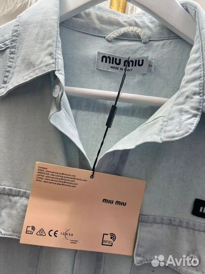 Платье рубашка Miu Miu