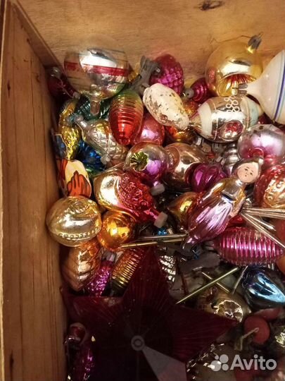 Игрушки новогодние стекляные