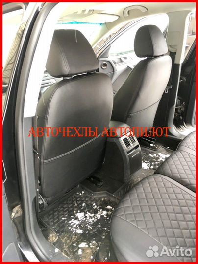 Чехлы Автопилот Skoda Octavia A5 из экокожи Ромб