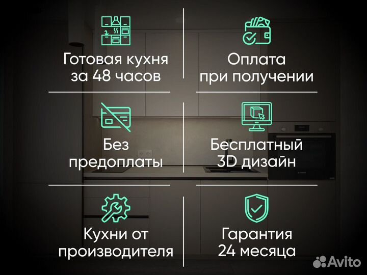 Синяя кухня угловая