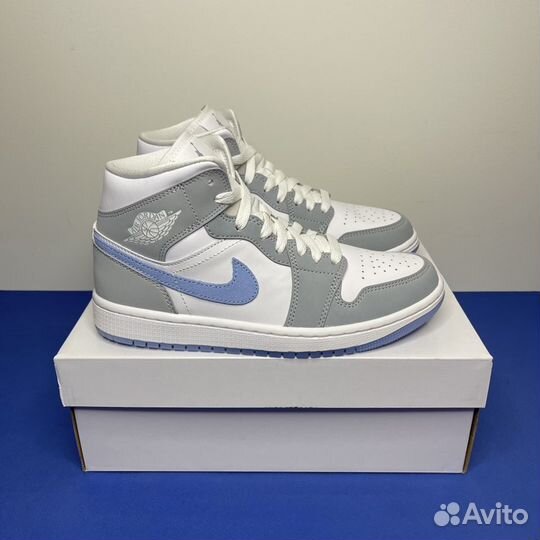 Nike Air Jordan 1 Mid Wolf Grey Aluminum (6-12usW)