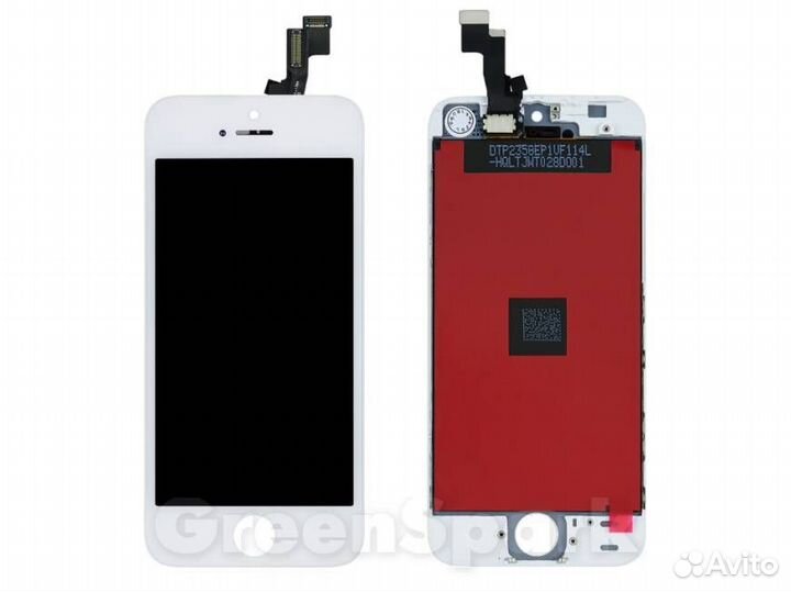 Дисплей для iPhone 5S/SE +тач белый с рамкой AAA