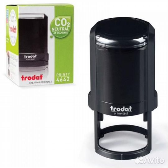 Оснастка для печатей, оттиск D42 мм, синий, Trodat