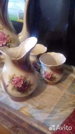 Большой фарфоровый чайник высота 25 см СССР