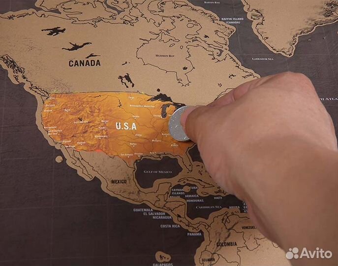 Скретч-карта мира (черная)