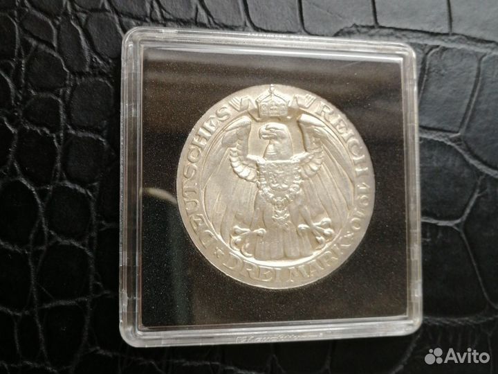 Германия. 3 марки. 1910 год. серебро. Люкс