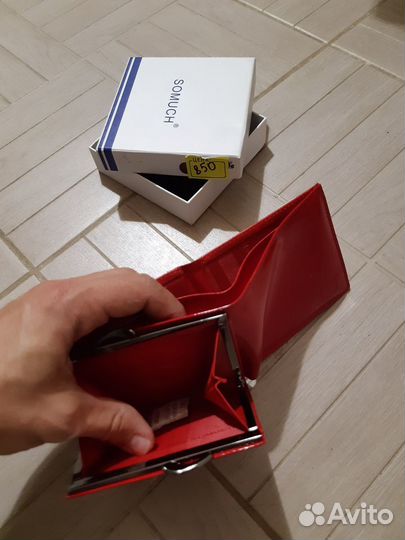 Кошелек жен красный кожзам