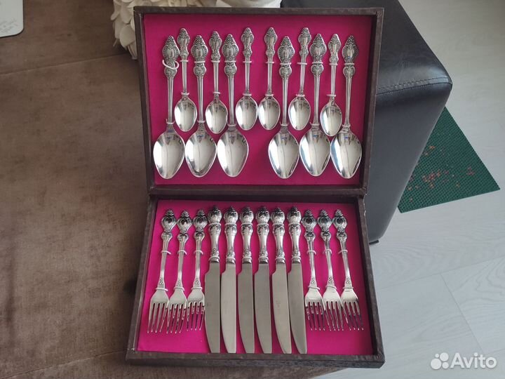 Набор столовых приборов мельхиор СССР