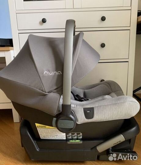 Автокресло Nuna Pipa Lite с isofix + переходники