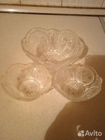 Хрустальные салатники,хохлома,графины СССР