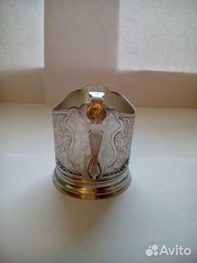 Подстаканник серебро 875 вес:126 гр СССР до 1956г