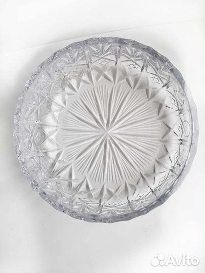 Хрустальная большая ваза фруктовница салатник СССР