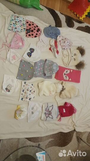 Шапки, панамки, кепки для девочки 9мес - 6лет