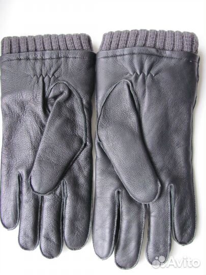 Кожаные мужские утепленные перчатки Tommy Hilfiger