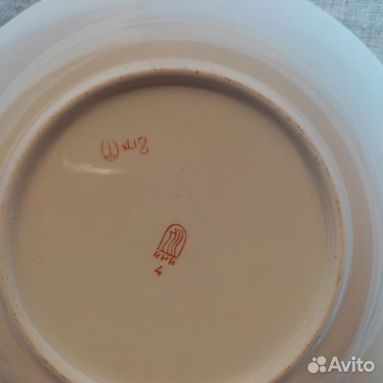 4 рижских тарелки для первого Пионы по