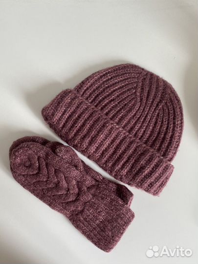 Шапка варежки