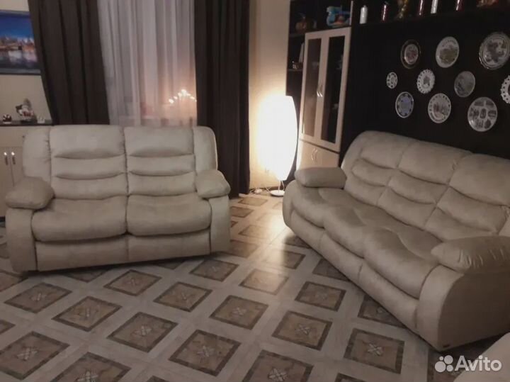 Диван Манчестер эк 3-хместный с 2-мя реклайнерами