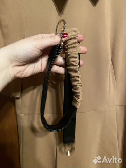 Женское платье calista новое с кожаным воротником