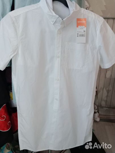Рубашка школьная новая (х/б)для мальчика