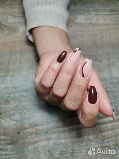 Маникюр с покрытием гельлак/шеллак/наращивание