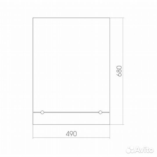 Зеркало в ванну Модерн 49*68, с полкой и без,новые