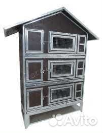 Утепленный дом- клетка с маточником для кроликов