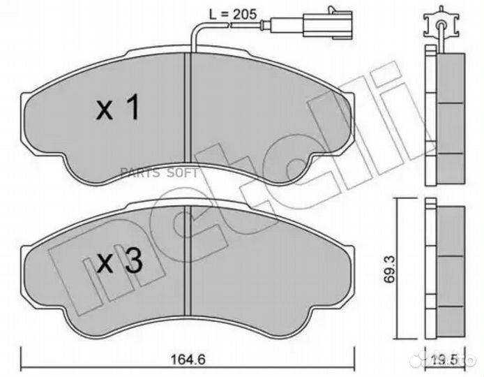 Metelli 2203260 Колодки тормозные PSA/fiat jumper