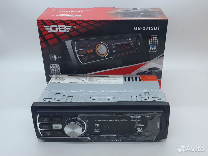 Магнитола с блютуз 1-din (с пультом ду)