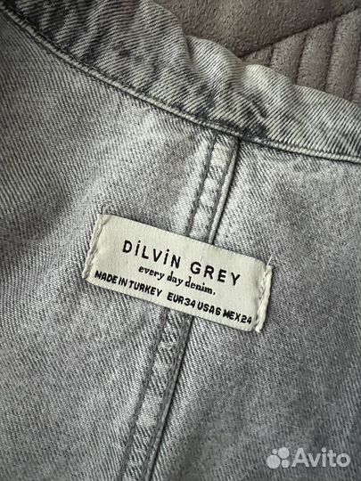 Джинсовая куртка серая женская 46 48