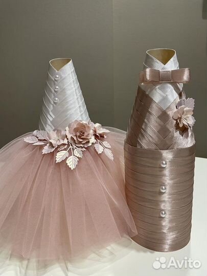 Свадебные аксессуары на стол / на бутылки быки