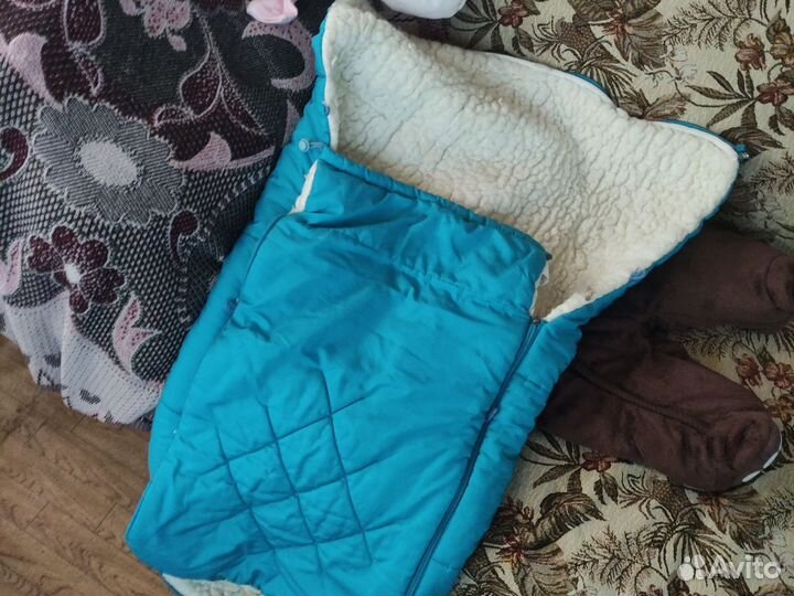 Меховой конверт в коляску овчина