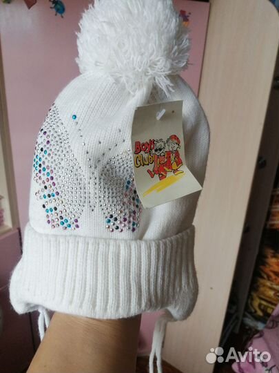 Шапка для девочки новая(весна-осень)