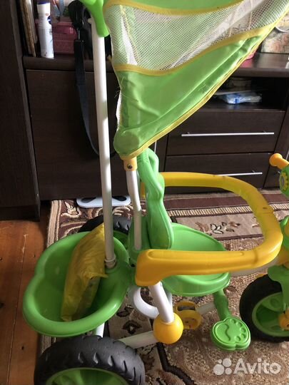 Детский велосипед трехколесный с ручкой