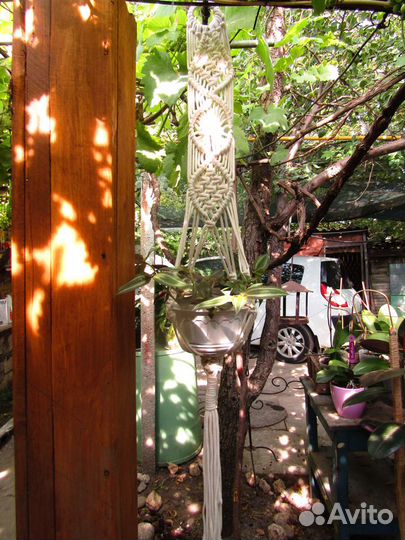 Кашпо в технике макраме