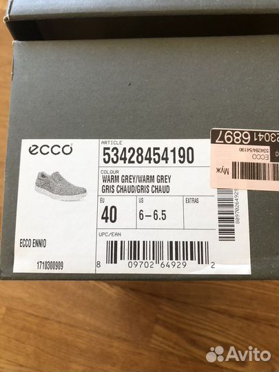 Слипоны мужские ecco 40 размер