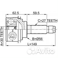 ШРУС наружный 30x56x27 (subaru legacy B12 1998-200