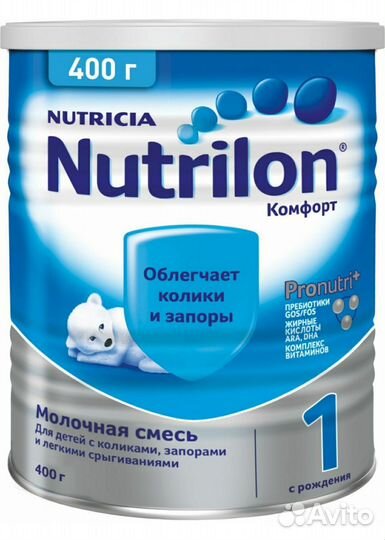 Молочная смесь Nutrilon Комфорт 1, 400 г
