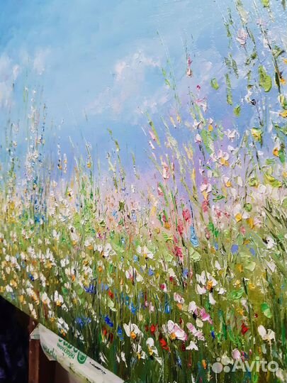 Картина с ромашками