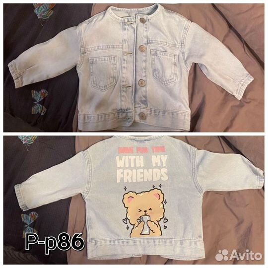 Джинсовая куртка для девочки 80 86