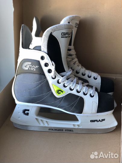 Коньки хоккейные graf 105 super 44 размер