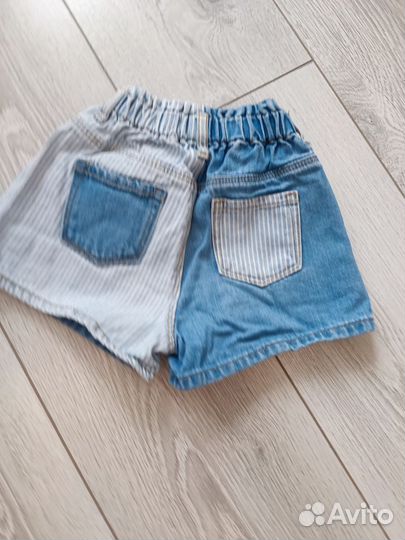Джинсовые шорты zara 104