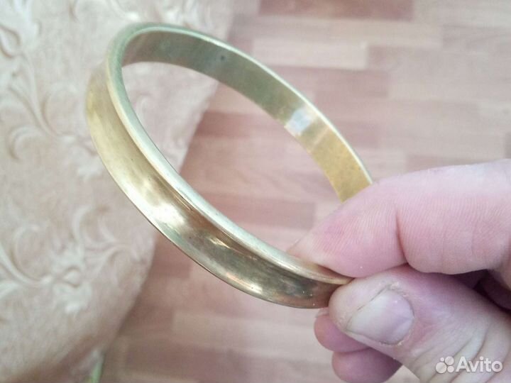 Антикварный брутальный мужской бронзовый браслет