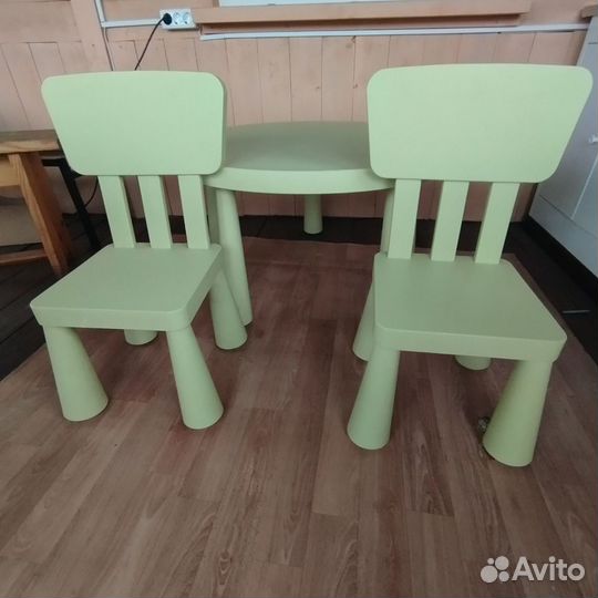 Детский стол и 2 стула IKEA