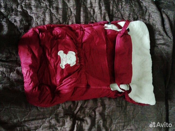 Конверт в коляску натуральный мех