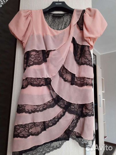 Блузка Dolce Gabbana стиль,кружево и шифон