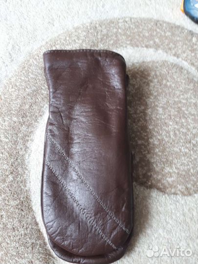 Варежки кожаные