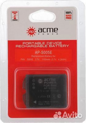Аккумулятор AcmePower S005E для Panasonic /Fujifil
